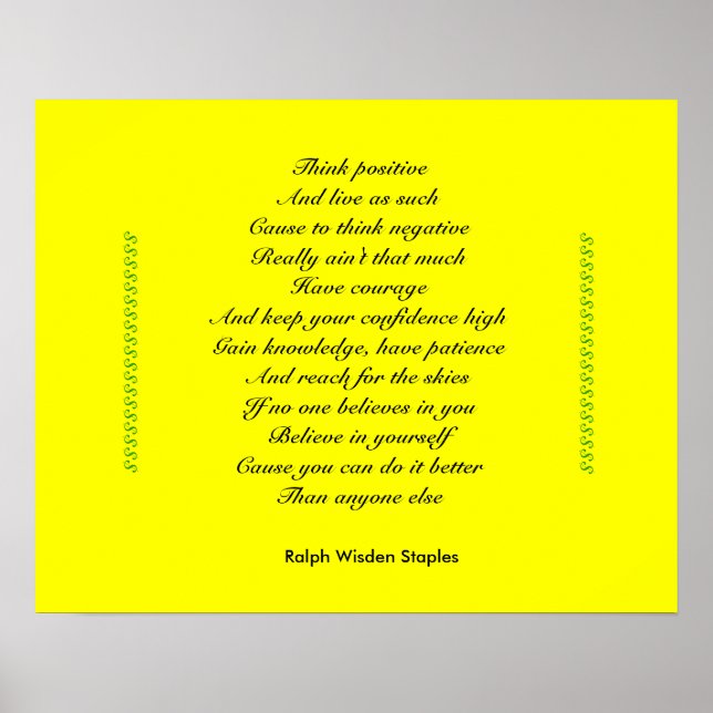 Poster Penser positif (Devant)