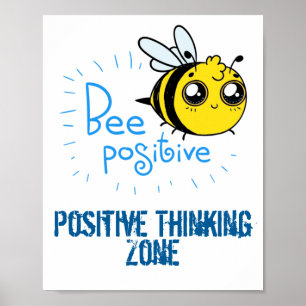 Poster Penser Positive Abee Positive Mignonne Abee