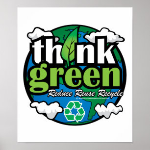 Poster Penser Terre verte