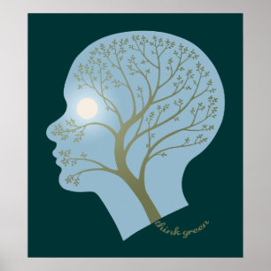 Poster Penser vert III