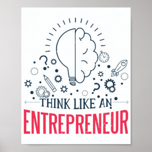 Poster Pensez À Un Entrepreneur