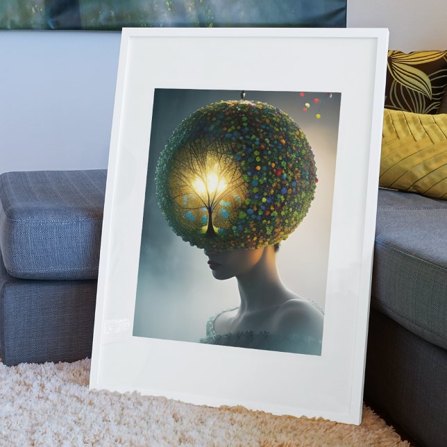 Poster Pensez aux arbres imaginaire art (Créateur téléchargé)