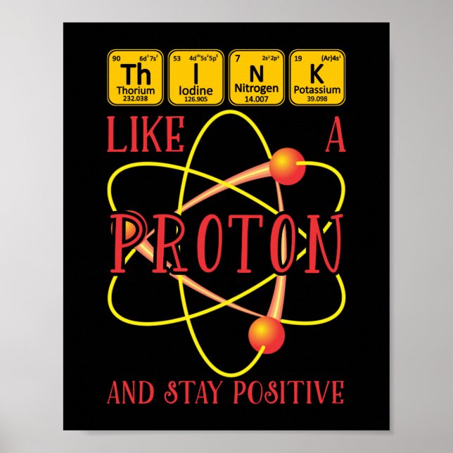 Poster Pensez Comme Un Proton Et Restez Un Don Scientifiq (Devant)