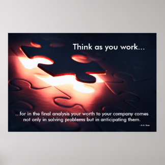 Poster Pensez comme vous travaillez