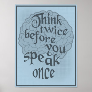 Poster Pensez deux fois