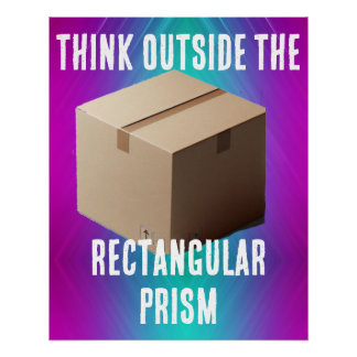 Poster Pensez en dehors du prisme rectangulaire