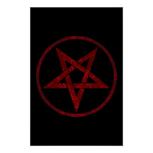 Poster Pentagram Red Devil