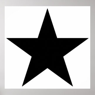 Poster Pentagramme cinq points étoilé violet gris noir