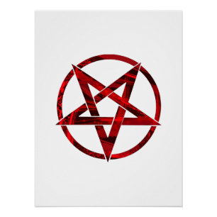 Poster Pentagramme du Diable Rouge