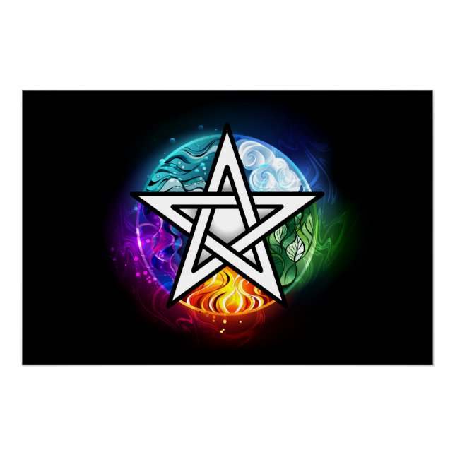 Poster pentagramme du Wiccan (Devant)