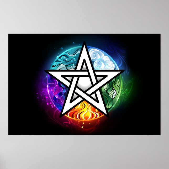 Poster pentagramme du Wiccan (Devant)