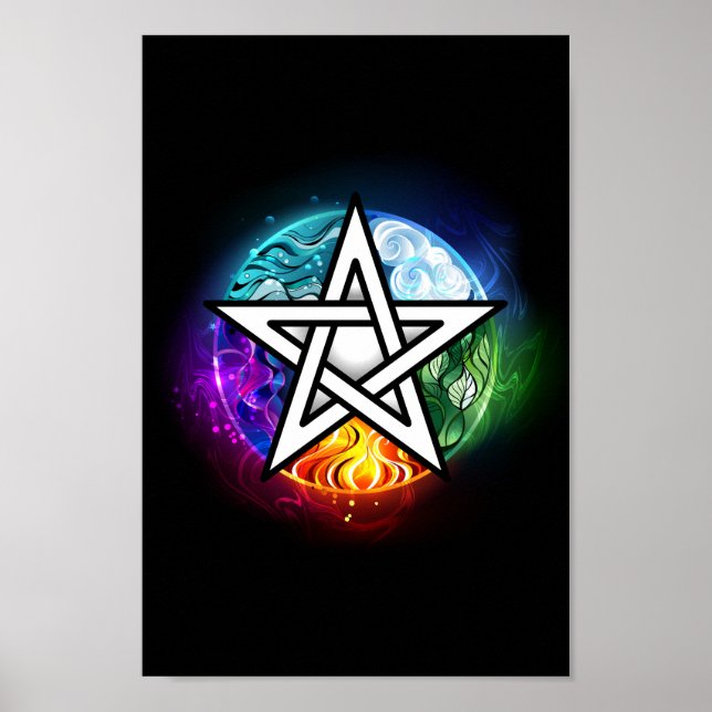 Poster pentagramme du Wiccan (Devant)