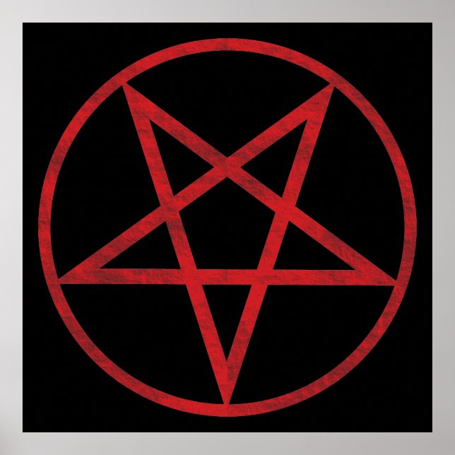 Poster Pentagramme rouge (Devant)