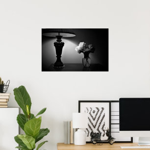 Poster Peonies - noir,