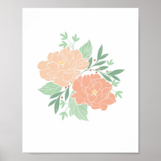 Poster Peony Peonies Floral Boho Flower Print