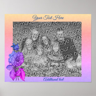 Poster Peony Rainbow Personnalisé Ajouter Votre Photo
