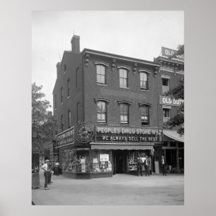 Poster People Drug Store, années 1920