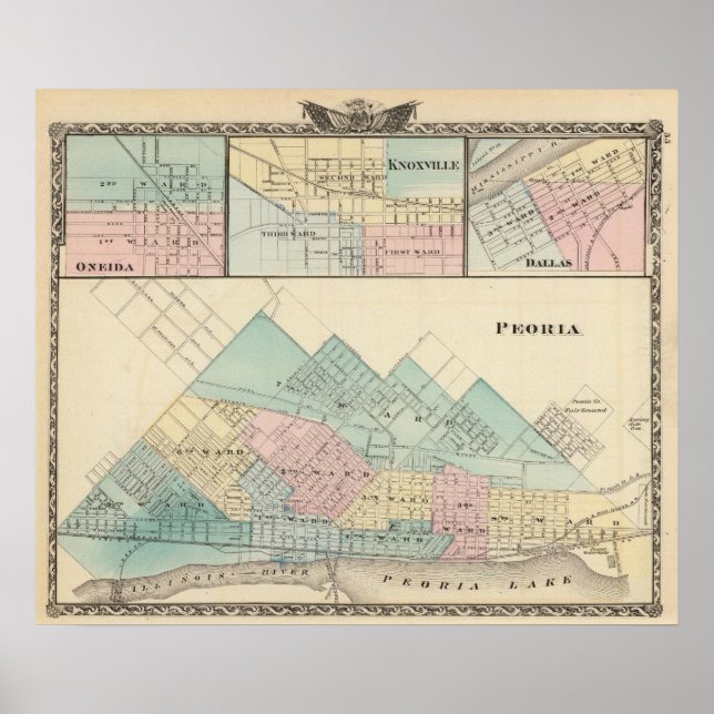 Poster Peoria, Oneida, Knoxville et Dallas (Devant)