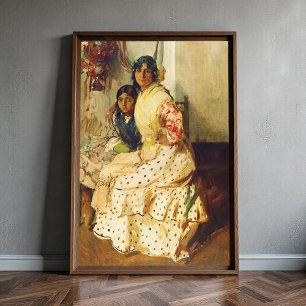 Poster Pepilla and her Daughter, Joaquín Sorolla
