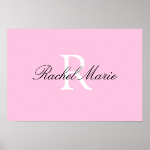 Poster Pépinière de nom personnalisé