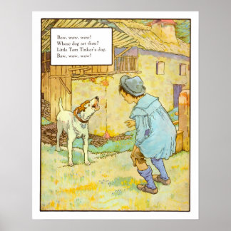 Poster Pépinière vintage - Bow Wow Wow Wow!