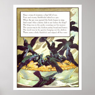 Poster Pépinière vintage Imprimer - Chanter une chanson d