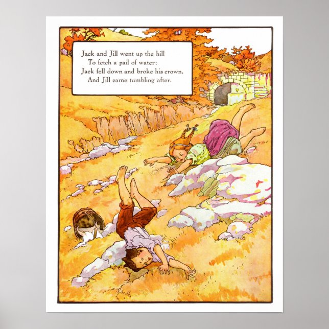Poster Pépinière vintage - Jack et Jill (Devant)