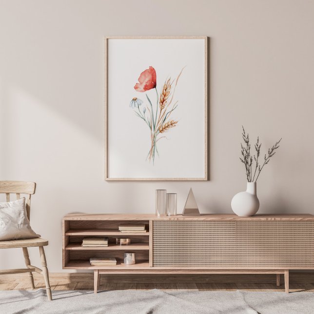 Poster Pépites d'aquarelle et fleurs sauvages (Créateur téléchargé)