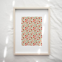 Pépites d'orange motifs floraux Art Imprimer