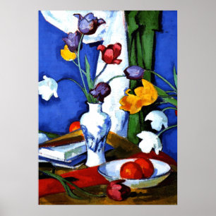 Poster Peploe - Tulipes et fruits