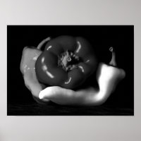 Pepper Trio Gros plan Photographie noir et blanc