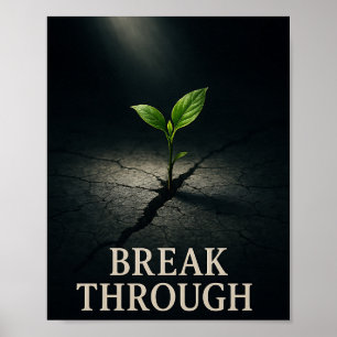 Poster Percée de la croissance de la plantule de motivati