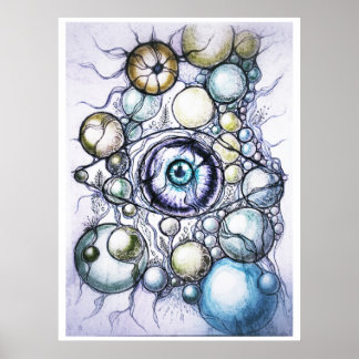 Poster Perception oculaire neurographique abstraite