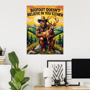 Poster Perche philosophique : Bigfoot et Cerf