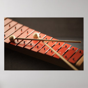 Poster Percussion de musique Xylophone