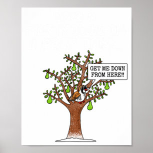 Poster Perdrix dans un poirier, chant de Noël