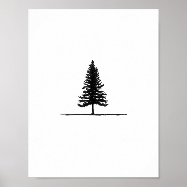 Poster Perdu : arbre solitaire (Devant)