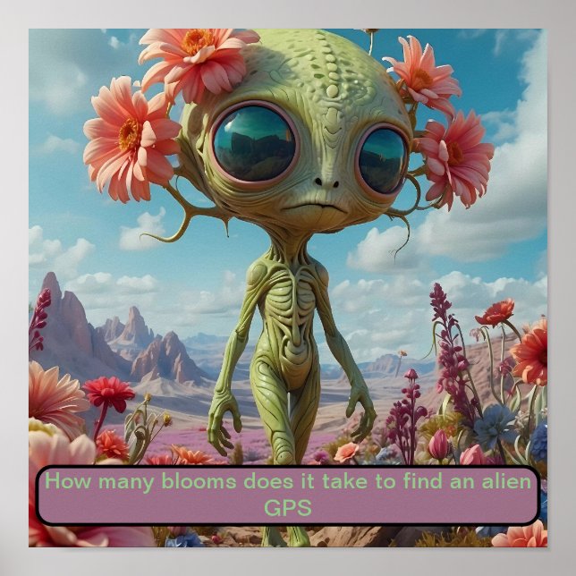 Poster Perdu dans un champ de fleurs (Devant)