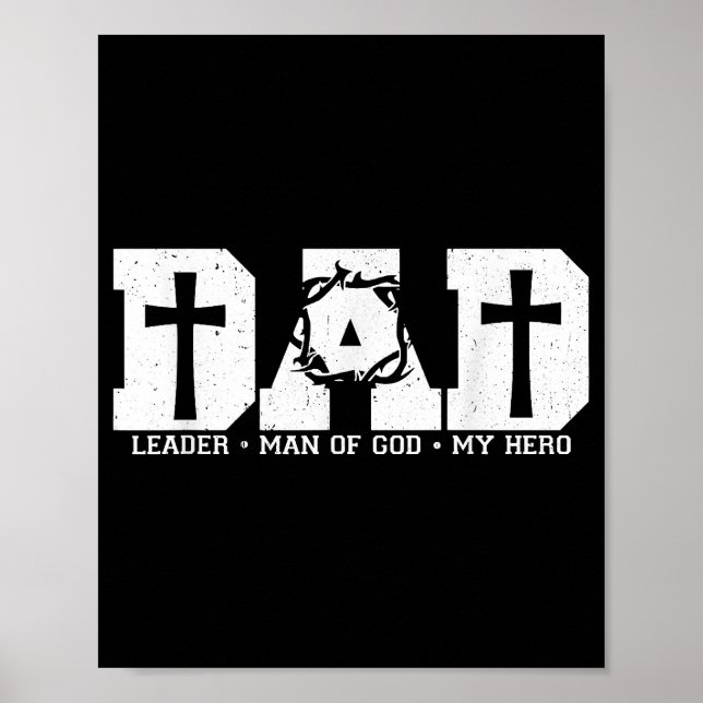 Poster Père béni Papa Papa Croix Père religieux chrétien  (Devant)