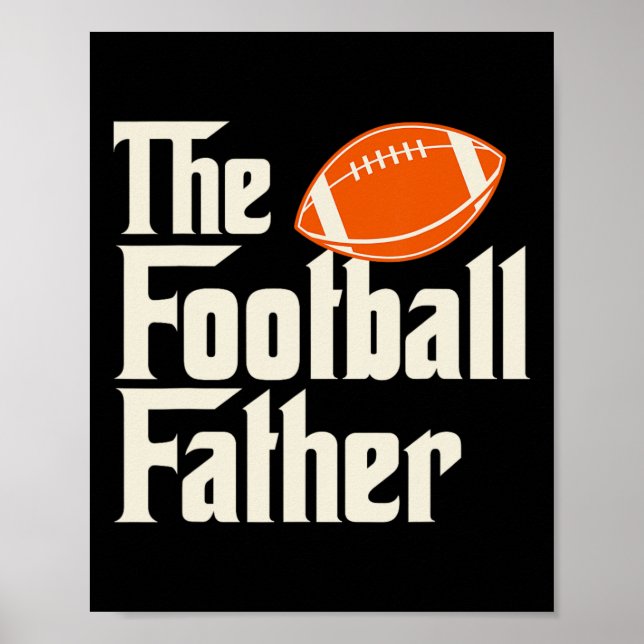 Poster Père de football - Fête des pères dimanche Ball Ga (Devant)