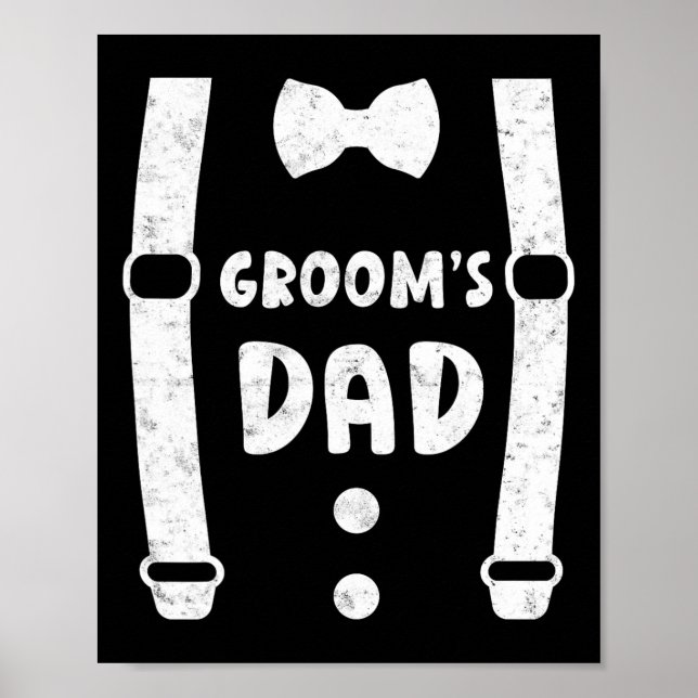 Poster Père de Groom Père de Groom Funny Tee Mariage (Devant)