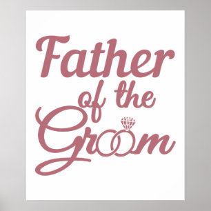 Poster Père De La Famille Mariage Groom Correspondant