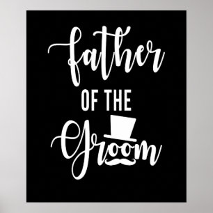 Poster Père Du Mariage Groom