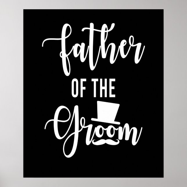 Poster Père Du Mariage Groom (Devant)