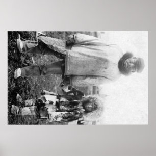 Poster Père et enfant esquimaux en photographie de