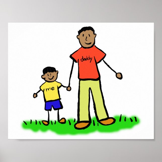 Poster Père et Fils Personnalité Personnalité Famille Per (Devant)