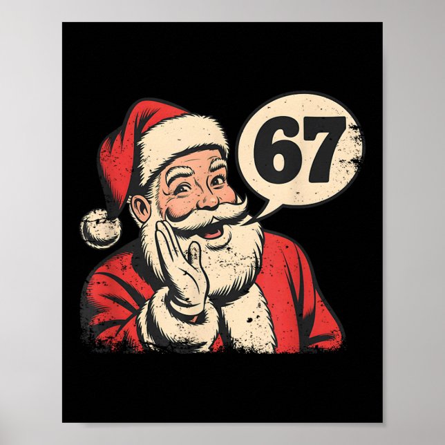 Poster Père Noël 67 Noël Six Sept Mème  (Devant)