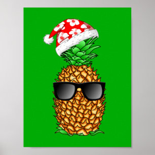 Poster Père Noël Ananas