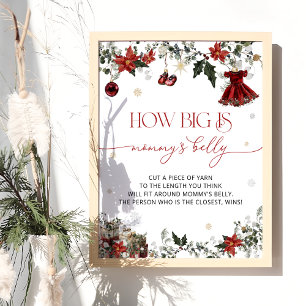 Poster Père Noël Baby How Big is Maman's Belly