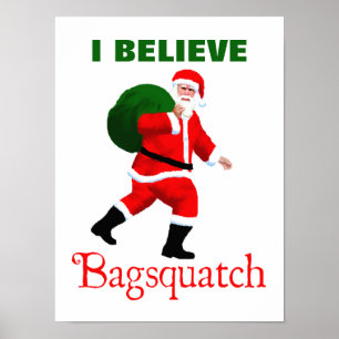 Poster Père Noël - Bagsquatch